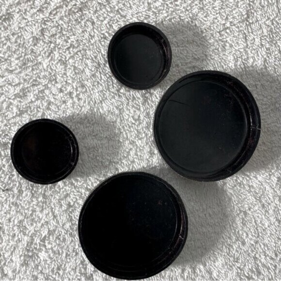 Vintage Black Leather Binoculars Case with Strap & Lens Caps - Picture 11 of 16